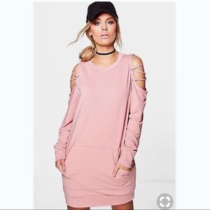 Lace Up Sleeve Swear Dress